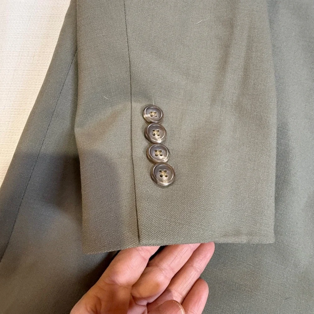 Vintage Polo University Club Ralph Lauren Wool Blazer USA 90s‎ Green Gray